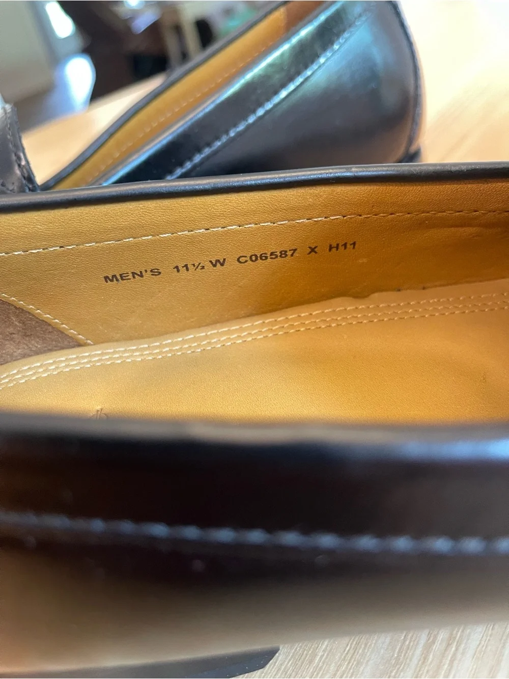 Cole Haan Nike Air Black Leather Tassel Slip-On Loafers 11.5W NEW